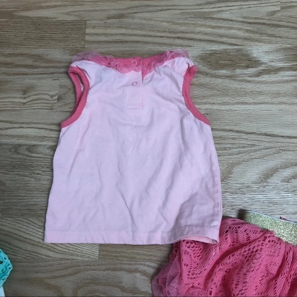 Toddler Outfit Set 24 months 2T Tutu Blue Girls